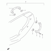Схема вузла: Ручка пасажира для Suzuki GSF600 Bandit