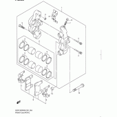 Схема узла: Передний тормозной суппорт для Suzuki GSX1300 Hayabusa