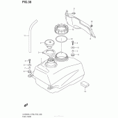 Схема узла: Топливный бак (Uh200Al4 P28) для Suzuki UH200 Burgman
