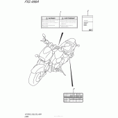 Схема вузла: Інформаційні наклейки (Vz1500L5 E28) для Suzuki VZ1500 Boulevard M90