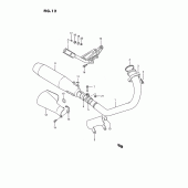 Схема вузла: Вихлопна система для Suzuki LS650 Savage