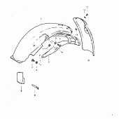 Схема вузла: Заднє крило (Dr400st) для Suzuki DR400