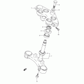 Схема узла: Рулевая траверса для Suzuki GSX750 Katana