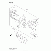 Схема узла: Передний тормозной суппорт для Suzuki AN650 Burgman (EU analogue of SkyWave)