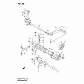 Схема узла: Копирный вал & Вилки & Вал переключения для Suzuki GS500