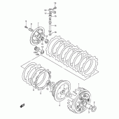 Схема узла: Сцепление для Suzuki DR350