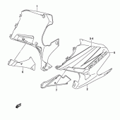 Схема вузла: Нижній обтічник (Gs500fk4/fuk4) для Suzuki GS500
