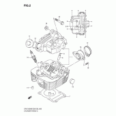 Схема вузла: Головка циліндра для Suzuki DR-Z125 DR-Z125L