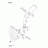 Схема узла: Выхлопная система для Suzuki GSF650 Bandit S