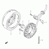 Схема вузла: Статор & Ротор для Suzuki DR650 DR650RE