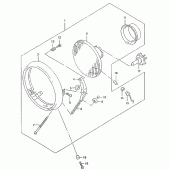 Схема вузла: Фара для Suzuki GZ125 Marauder