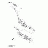 Схема узла: Кикстартер (En125huk9/huzk9) для Suzuki EN125