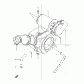 Схема узла: Воздушный фильтр для Suzuki TU125