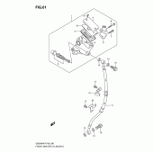 Схема вузла: Передній гальмівний циліндр (Gs500fhk7/fm/k7/fhk8) для Suzuki GS500