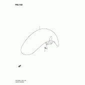 Схема вузла: Переднє крило (Vlr1800ufl1 e19) ​​для Suzuki VLR1800 Intruder C1800R/ Boulevard C109R