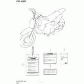 Схема вузла: Інформаційні наклейки для Suzuki DR-Z70