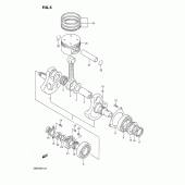Схема вузла: Колінчастий вал & Поршень для Suzuki DR650 DR650R