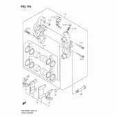 Схема узла: Передний тормозной суппорт для Suzuki GSX1300 Hayabusa