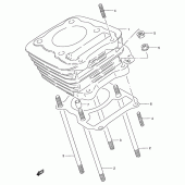 Схема вузла: Циліндр для Suzuki DF200