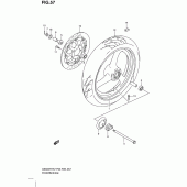 Схема узла: Переднее колесо для Suzuki GS500