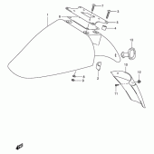 Схема вузла: Переднє крило Suzuki VX800 VX800