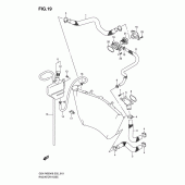 Схема вузла: Патрубок системи охолодження для Suzuki GSX-R600