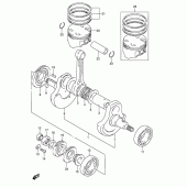 Схема узла: Коленчатый вал & Поршень для Suzuki DR350