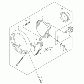Схема вузла: Фара для Suzuki GZ125 Marauder