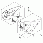 Схема вузла: Верхня накладка рами (Gsf650/a) для Suzuki GSF650 Bandit S