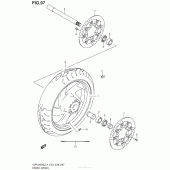 Схема вузла: Переднє колесо Suzuki VZR1800 Boulevard M109R BOSS