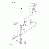 Схема узла: Задний тормозной цилиндр (Model k) для Suzuki RM125