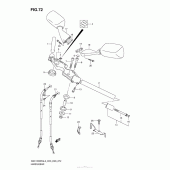 Схема вузла: Кермо & Тросики (Gsx1300Ral3 E28) для Suzuki GSX1300 Hayabusa