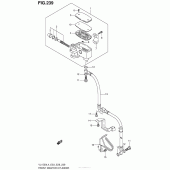 Схема вузла: Передній гальмівний циліндр (Vl1500Bl4 E33) для Suzuki VL1500 Boulevard C90 BOSS