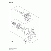 Схема вузла: Водяний насос Suzuki GSX1250