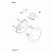 Схема узла: Держатель для инструментов для Suzuki VS800 Boulevard S50