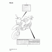 Схема вузла: Інформаційні наклейки для Suzuki DR-Z400 DR-Z400SM