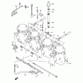 Схема вузла: З'єднувачі карбюратора для Suzuki GSX600 Katana