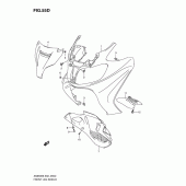 Схема узла: Передний обтекатель (An650al0) для Suzuki AN650 Burgman (EU analogue of SkyWave)