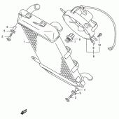 Схема вузла: Радіатор для Suzuki AN400 Burgman (EU analogue of SkyWave)