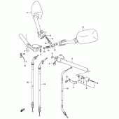Схема узла: Руль & Тросики (Model k2/k3) для Suzuki GSX-R750
