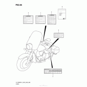 Схема вузла: Інформаційні наклейки (Vl1500Btl3 E03) для Suzuki VL1500 Boulevard C90T BOSS