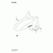 Схема вузла: Переднє крило (Model k9/l0) для Suzuki DL650 V-Strom