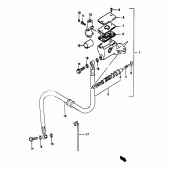 Схема узла: Главный цилиндр сцепления для Suzuki GSF1200 Bandit
