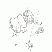 Схема вузла: Фара (Model t) для Suzuki VX800 VX800