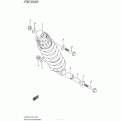 Схема вузла: Задній амортизатор для Suzuki GW250 Inazuma