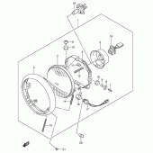 Схема вузла: Фара (E19) для Suzuki VL125 Intruder LC