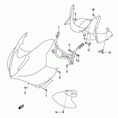 Схема вузла: Body CWL. installation parts (Gs500fk4/fuk4) для Suzuki GS500
