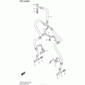Схема вузла: Передній гальмівний шланг Suzuki VZ1500 Boulevard M90