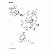 Схема вузла: Переднє колесо (Gsf1250sal1 e24) для Suzuki GSF1250 Bandit S