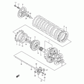 Схема вузла: Зчеплення для Suzuki GSX600 Katana